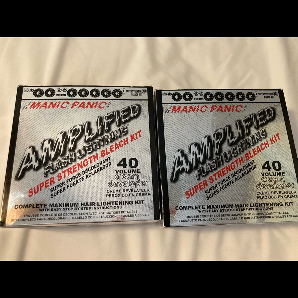 🆕 Manic Panic Flash Lightning Hair Bleach Kit 40 Volume, set of 2 NEW